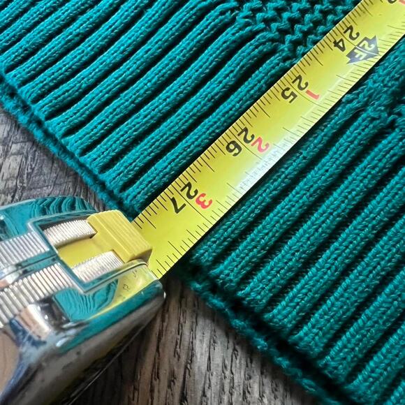 Vintage Eddie Bauer Ribbed Cotton Sweater • Teal V-Neck • XL • Outdoor - Picture 6 of 8